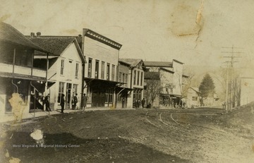 A business lined main road through the county seat of Calhoun County.