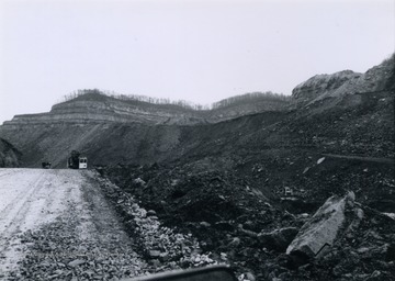 On the right: surface mining operation.