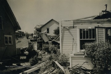 Homes in Shinnston that were damaged due to the deadliest tornado in West Virginia's history.