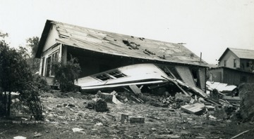 Home destroyed by the deadliest tornado in West Virginia history.