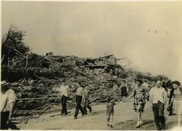 Structures destroyed by the deadliest tornado in West Virginia history. 103 people were killed.