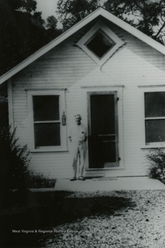 Photo of John Montgomery outside of home in Blacksville area, Monongalia County, West Virginia.