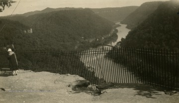 View of the New River from Hawk's Nest, West Virginia.