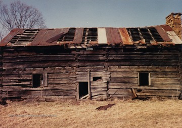 Joseph Tennant log house across road from Methodist Church at Jakes Run, West Virginia.