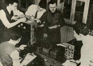 Special technical training at West Virginia University during Workld War II included WVU students, military personel and government employees.