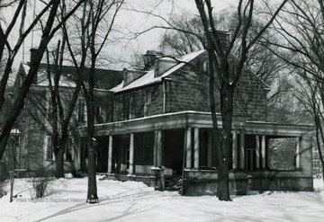 South and West (Rear) of the structure also known as "Shepard Hall". The house was built in 1798 by Moses Shepard.