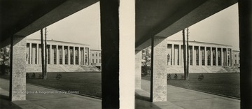 A raumbild-verlag (stereocard) of the Stadion of Olympiade, Hous of German sports. This area was not badly damaged during the war, and was taken over in 1945 as the headquarters of the British military contingent in Berlin. Returned to German control in the mid-1990s, much of this area remains today as it did in 1936, still a sports center.