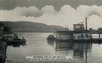 Ferry established in 1789. Published by Carson and Scott Druggists. (From postcard collection legacy system.)