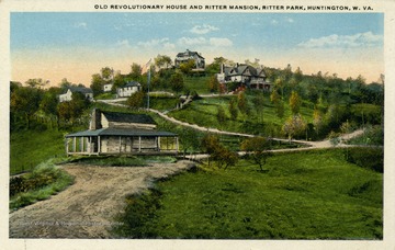 Caption on postcard reads: "The old building, which is the oldest erected by white men in this section of the Ohio Valley is now in charge of the Daughters of the American Revolution and is used as a meeting place of that organization and as a receptacle for historical relics." Published by I. Robbins &amp; Son. (From postcard collection legacy system.)