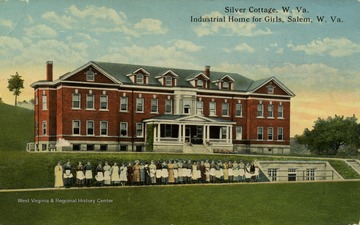 "The Industrial Home for Girls was opened in 1899. It served as housing for young females sentenced by the juvenile courts or justices of the peace for incorrigibility and immortality, and by the criminal courts for felonies." Published by I. Robbins &amp; Son. (From postcard collection legacy system.)