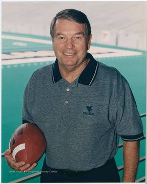Don Nehlen coached the West Virginia University Mountaineers from 1980 to 2000. His record during his entire coaching career is 202 wins, 128 loses and 8 ties. Coach Nehlen was inducted into the College Football Hall of Fame in 2005.