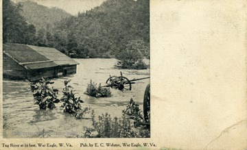 Tug River flood. Published by E.C. Webster. (From postcard collection legacy system.)