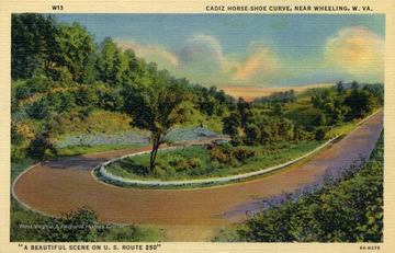 A beautiful scene on U.S. Route 250. Published by Harry L. Dailey. (From postcard collection legacy system.)