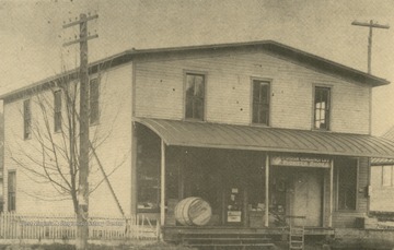 Petroleum General Store built in 1886. Building destroyed by train wreck on November 20, 1981. Published by Jon Summers and Dean Six. (From postcard collection legacy system.)