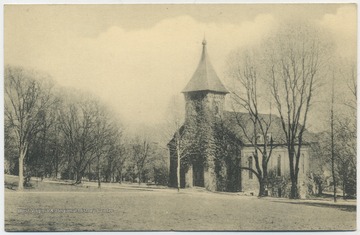 Chapel named for Robert E. Lee, who served as Washington College President, post-war until his death in 1970. Subsequently, the college added "Lee" to its name to honor him. (From postcard collection legacy system--Non-WV.)