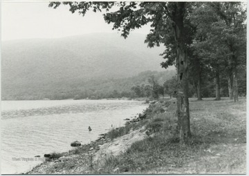 View from the shoreline of the Bluestone Reservoir, looking north from the campground.