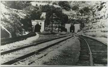 View of the tunnel from the Hilldale side, near Hinton, W. Va..