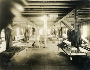 Print number 397b. Barracks located in Morgantown, West Virginia. The AEF consisted of the U.S. Armed Forces that were sent to Europe during World War I.