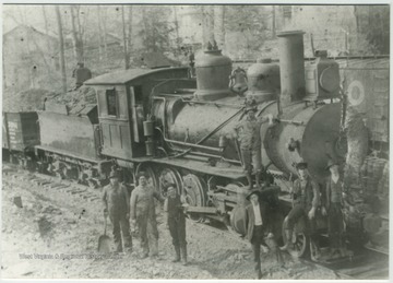 View from behind the Hinton roundhouse. Subject unidentified. 