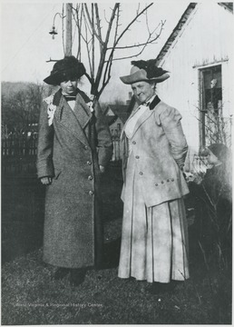 The photographer's wife Nellie pictured on the left and Mrs. Baber is on the right. 