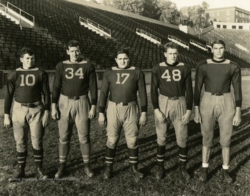 Print number 176a. (Players from left to right): John Phares, Paul Schimmel, Tony Forte, Milford Gibson, and J.B. Huyett.