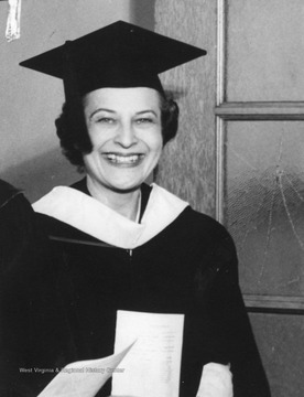 Helen Holt at her commencement at Fairmont College