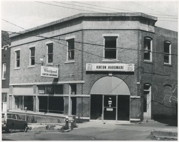 The building, pictured while housing Hinton Hardware, was built in 1920.