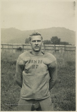 Williams pictured in his football practice gear. 