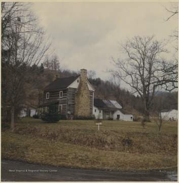 Street view of one of the oldest homes in West Virginia located near the banks of Greenbrier River. The home was the sight of a 1777 Shawnee Indian attack. 