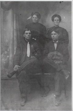 Pictured from left to right is Thomas Wellington Lilly, Everett Jackson Lilly, Lucinda Lilly Wills, and Sally Lilly.