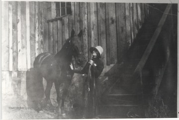 Diefenbach, a telegraph operator for the C. & O. Railroad, rode this horse to and from the cabin.