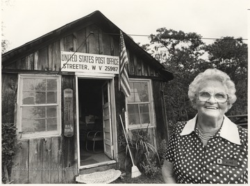 Portrait of the last postmistress of the Streeter Post Office. Pack served as postmaster since 1949. Her retirement marked the end of the 100-year history of the Streeter post office. 