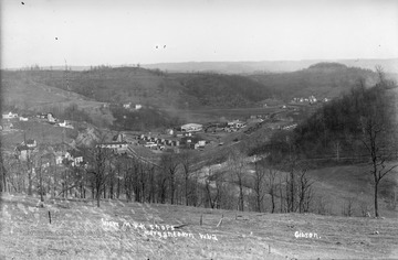 View of Morgantown and Kingwood Railroad shops and the Sabraton Yards in Morgantown, W. Va.