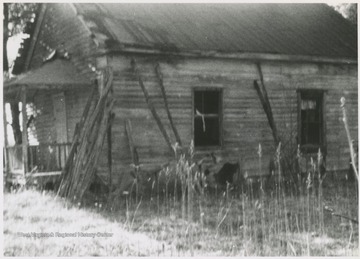 Side view of the old schoolhouse. 