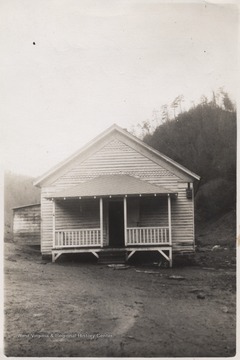 Photo of the school which was located in the lower part of the creek near True, W. Va.