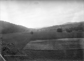 View of a farmer's field and a farm house, likely in Franklin, W. Va.