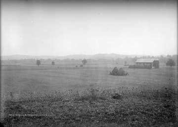 View of farmer's field and a barn likely near Franklin, W. Va.