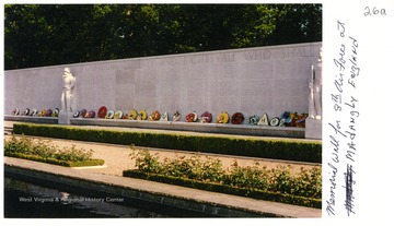 "Memorial Wall for 8th Air Force at "Madangly" England."