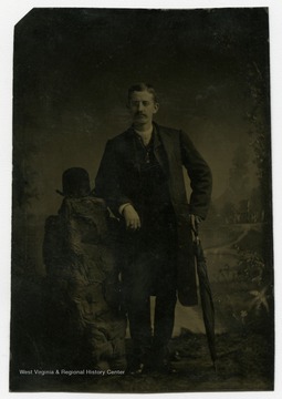 Portrait of Uncle Cy from a photograph album of late nineteenth century images featuring residents from Keyser, W. Va.