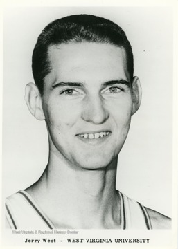 Jerry West played basketball for WVU from 1956-1960 during which time he had a number of achievements in the sport with the team.  He later played for the LA Lakers in the NBA before becoming a coach and manager.