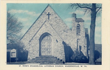 The church was organized in 1848.  The present building was built in 1945 after the original collapsed during repairs.
