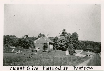 Mount Olive Church is located a half mile east of Pentress.  The church was dedicated in 1878.