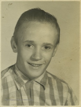 Davis, a student at Southern Garrett High School, poses for his school photo. 