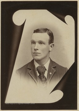 Portrait of unidentified male with artistic framing.  