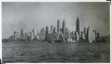 View of the New York City skyline. 