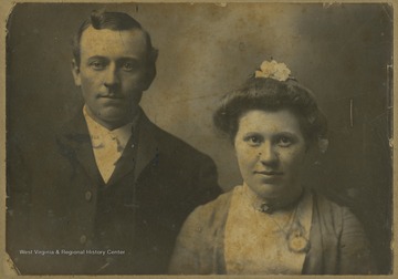 Portrait of the married couple, who were relatives of Mrs. Earl R. Zinn.