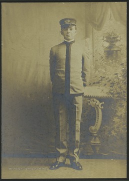 An unidentified member of the WVU Cadet Corps. 