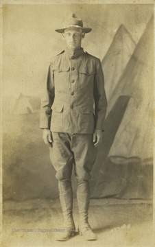 Portrait of an unidentified man in a military uniform. 
