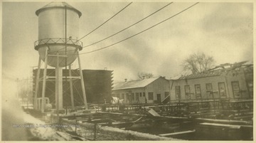 View of the wreckage at the natural gas station. The explosion occurred on Thanksgiving Day that year. The station, originally proposed to be named "Boston-on-Kanawha," was, at the time, supposedly the world's largest carbon black factories.