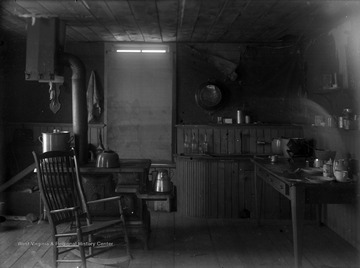 An interior view of photographer James Edwin Green, Sr.'s home. 
